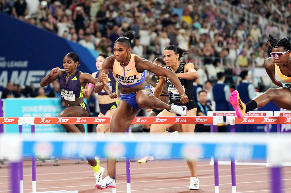 Russell and dos Santos storm to world leads again as Jackson and Britt soar at Diamond League Xiamen