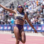 Davis-Woodhall leaps to world lead as Richardson, Bednarek and Russell shine at L.A. Grand Prix