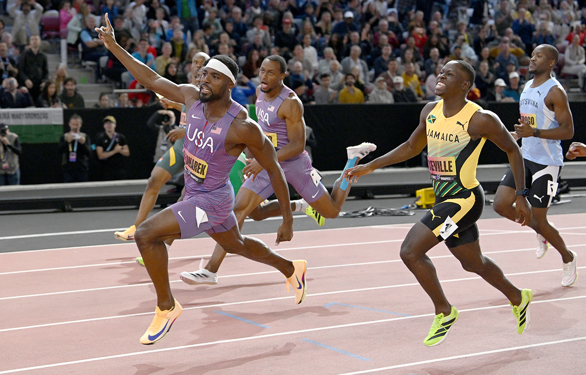 Bednarek takes 100m title, Jefferson-Wooden surges to world lead in Budapest