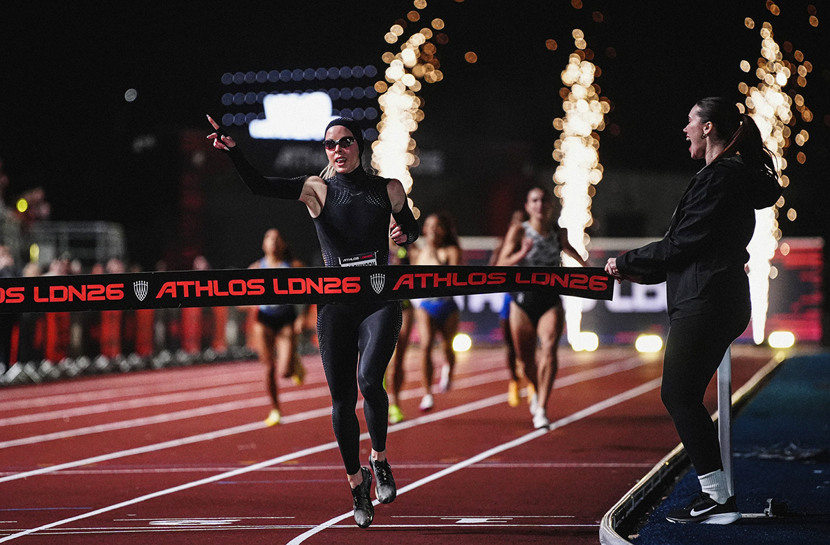 Hodgkinson's last lap of the season at Athlos came in a custom speed suit