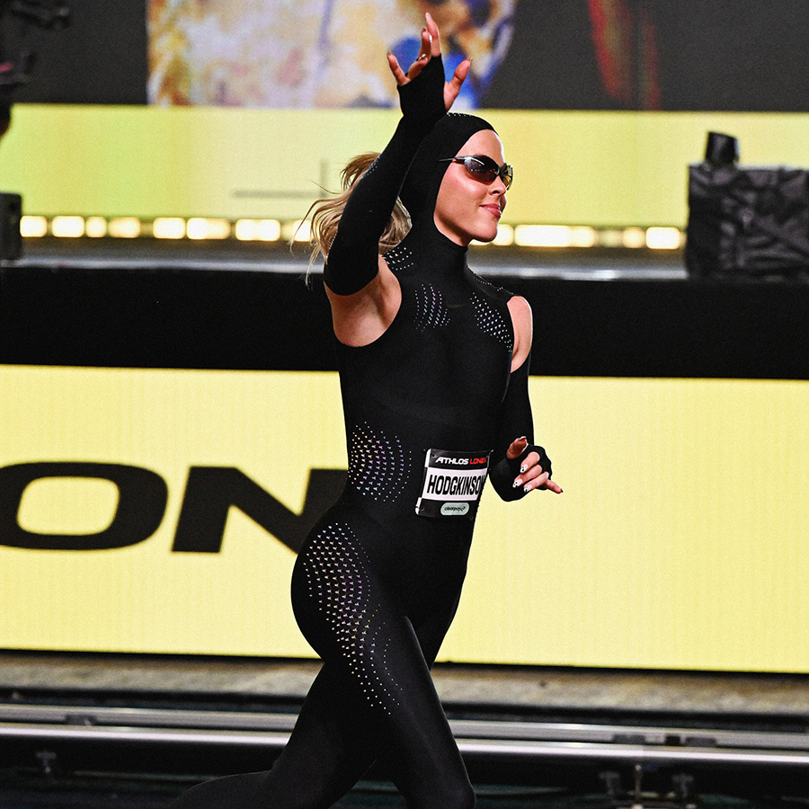 Hodgkinson's last lap of the season at Athlos came in a custom speed suit