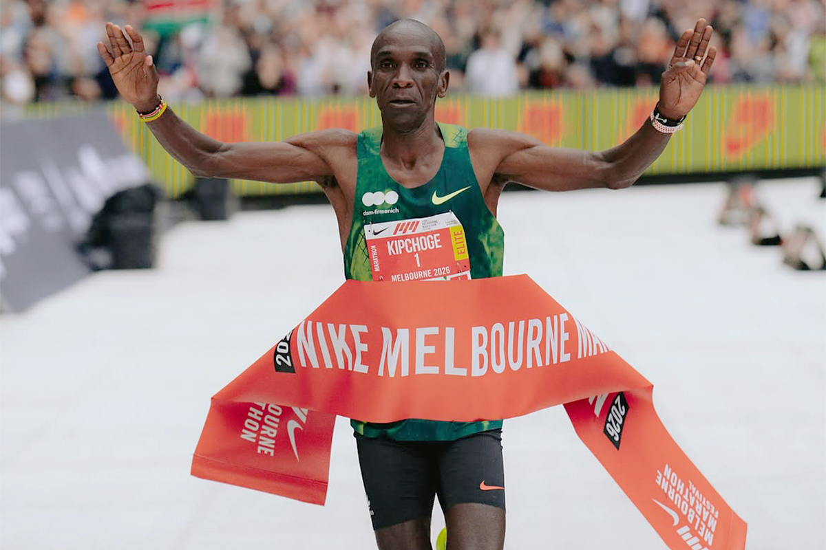 Kipchoge soars to course record win at the Melbourne Marathon