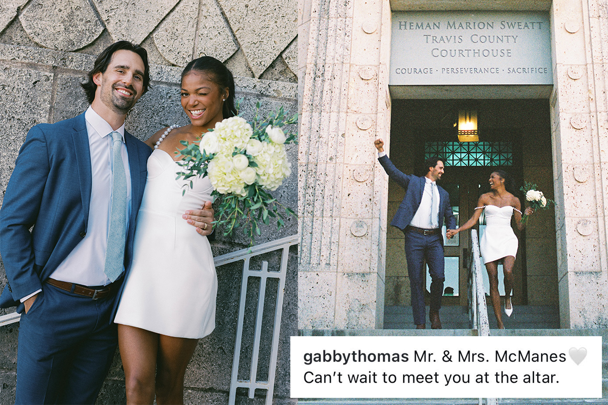 Gabby Thomas announces nuptials with Spencer McManes in civil ceremony